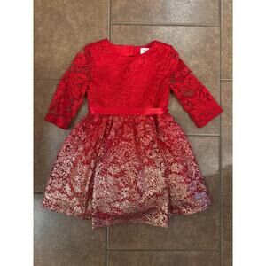 Girls red dress 2T